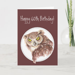60ste grappige vogeljacht met Attitude Bird Humor Kaart