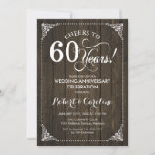 60ste huwelijksjubileum - Hout Kaart (Voorkant)
