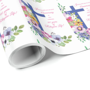 60ste Jubileum, non, Religious Life Cross Cadeaupapier