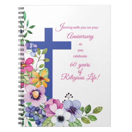 60ste Jubileum, non, Religious Life Cross Notitieboek (Voorkant)