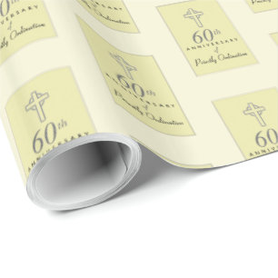 60ste Jubileum van het priesterreliëf Cadeaupapier