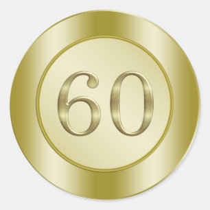 60ste Jubileum voor bruiloft Ronde Sticker