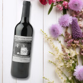  60ste Jubileum voor bruiloft | Zilver Wijn Etiket