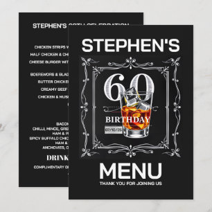 60ste menu kaart