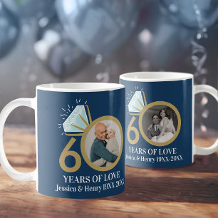 60ste trouw diamanten bruiloft foto 60 jaar koffiemok