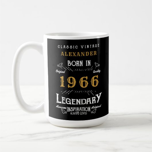 60ste verjaardag 1966 Legendarische Retro Koffiemok (Links)