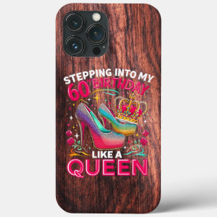 60ste verjaardag als een koningin gelukkig 60 jaar iPhone 13 pro max hoesje