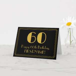 60ste verjaardag: Art Deco geïnspireerd look "60"  Kaart