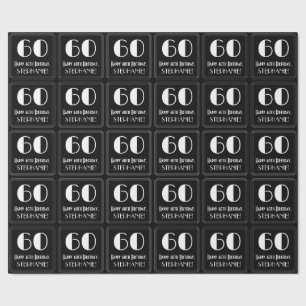 60ste verjaardag - Art Deco geïnspireerde look "60 Cadeaupapier