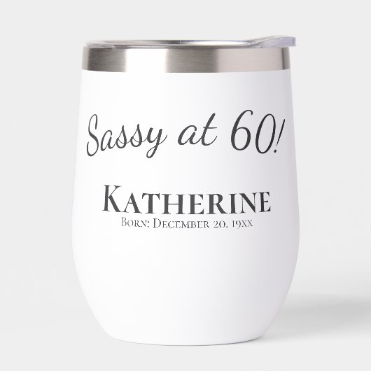 60ste verjaardag cadeau – Sassy op 60! Zwart-Wit (Links)
