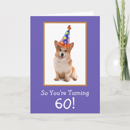 60ste verjaardag Corgi Kaart (Voorkant)