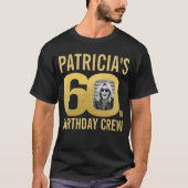 60ste verjaardag crew aangepaste naam foto leuk  t-shirt (Voorkant)
