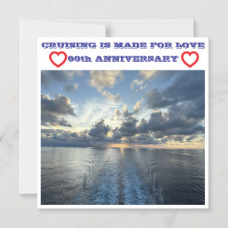 60ste VERJAARDAG CRUISE DEURMagneet Magnetische Uitnodiging