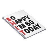 60ste verjaardag... dus blij dat ik 60 ben... vand notitieboek (Rechterzijde)