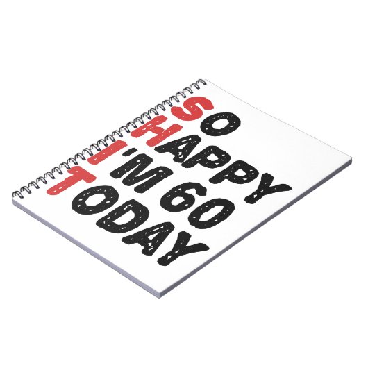 60ste verjaardag... dus blij dat ik 60 ben... vand notitieboek (Linkerzijde)