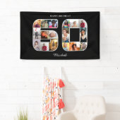 60ste verjaardag fotocollage spandoek (Insitu)