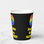 60ste verjaardag: Kleurrijk, Leuk, Opwindend, Rege Papieren Bekers (Links)