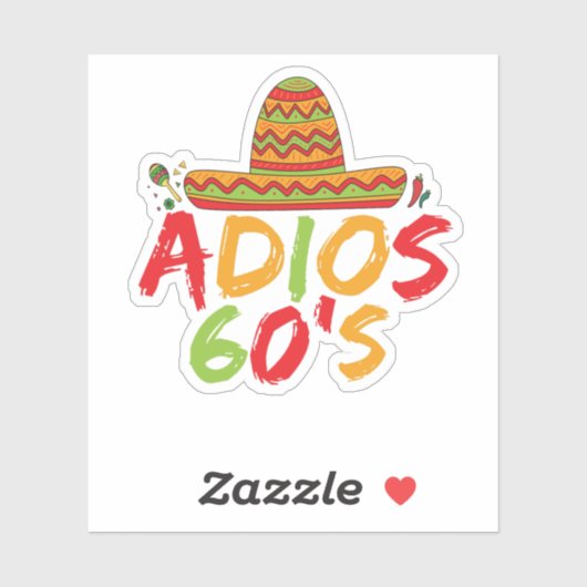 60ste Verjaardag Mexicaans Feest Cinco de Mayo Fie Sticker (Vel)