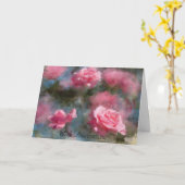 60ste verjaardag Roze Rozen Kunst Wenskaart Kaart (Gele Bloem)