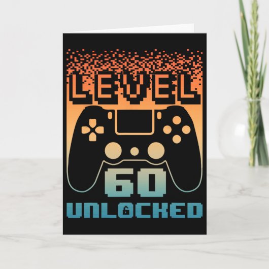 60ste verjaardag voor mannen level 60 vrijgespeeld kaart (Voorkant)