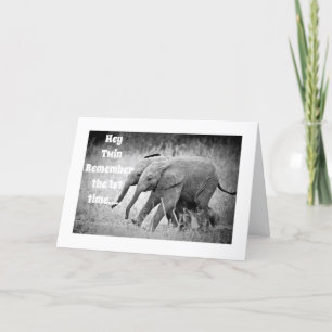 **60ste VERJAARDAG** WENS AAN MIJN ***TWIN*** Kaart