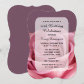 60ste verjaardagsfeestje mooi Roos Kaart (Voorkant / Achterkant)