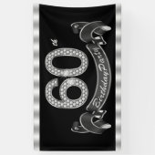 60ste verjaardagsfeestje spandoek (Verticaal)