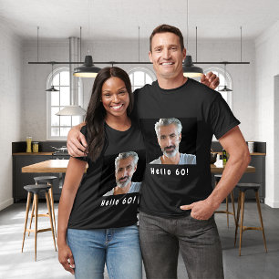 60ste verjaardagsfoto hallo 60 jongens mannen t-shirt
