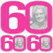 60ste verjaardagsfoto in de 0 stickers (Voorkant)
