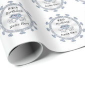 60th, 75th, 100th Diamond Wrapping Paper, Roll Cadeaupapier (Rol Hoek)