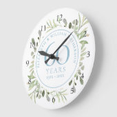 60th Anniversary Watercolour Greenery Floral Grote Klok (Hoek)