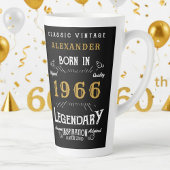 60th Birthday 1966 Legendary Retro Latte Mok