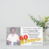 60th Birthday Adventure Party Photo Invitation (Staand voorkant)