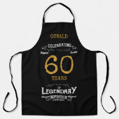 60th Birthday Black Gold Legendary Funny Schort (Voorkant)