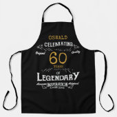 60th Birthday Black Gold Legendary Funny Schort (Voorkant)