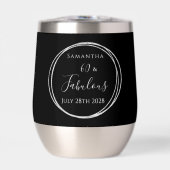 60th Birthday Black Silver Personalized Party (Avant)