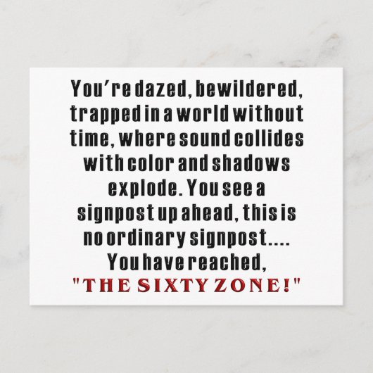 60th Birthday Briefkaart (Voorkant)