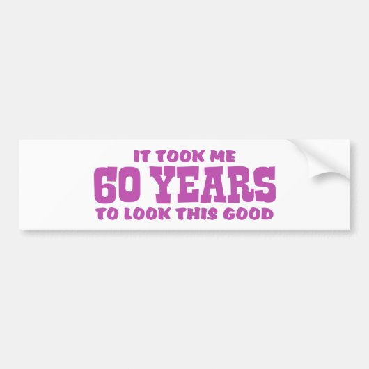 60th Birthday Bumpersticker (Voorkant)