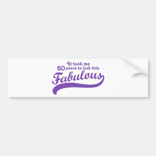 60th Birthday Bumpersticker (Voorkant)