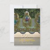 60th Birthday Celebration Carousel Custom Invite Kaart (Voorkant)