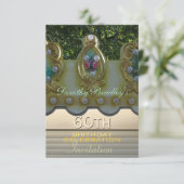 60th Birthday Celebration Carousel Custom Invite Kaart (Staand voorkant)
