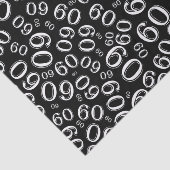 60th Birthday Cool Number Pattern Black/White Tissuepapier (Detail)