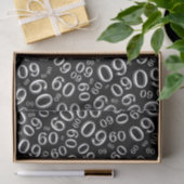 60th Birthday Cool Number Pattern Black/White Tissuepapier (Geschenk)