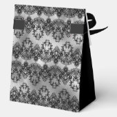 60th Birthday Elegant Silver Lace Thank You Bedankdoosjes (Achterkant)