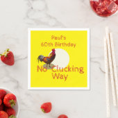 60th Birthday Fun Chicken Invitation Servet (Insitu)