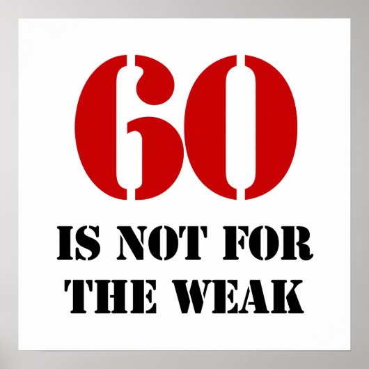 60th Birthday Gag Gift Poster (Voorkant)