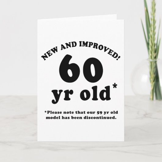 60th Birthday Gag Gifts Kaart (Voorkant)
