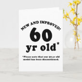 60th Birthday Gag Gifts Kaart (Gele Bloem)