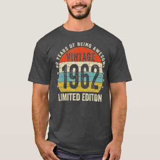 60th Birthday Gift  1962 Limited Edition 60 T-shirt