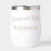 60th Birthday Gift - Sassy at 60! Élégant neutre (Gauche)